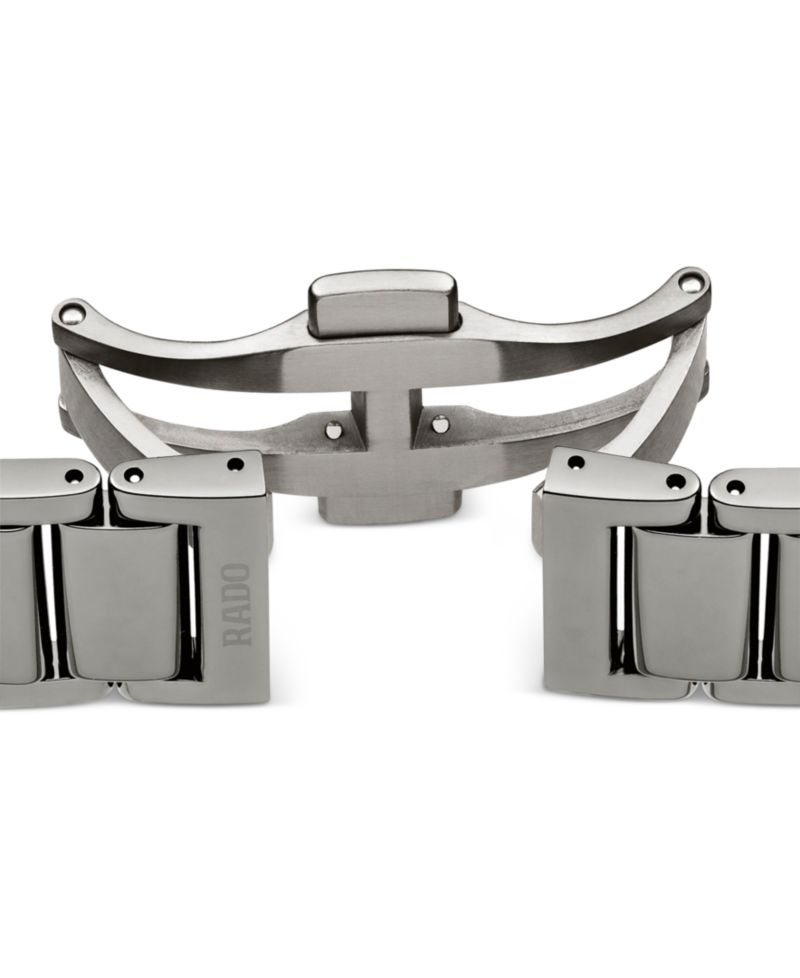 Unisex Swiss Automatic True Secret Diamond (1/8 ct. t.w.) Gray Ceramic Bracelet Watch 40mm