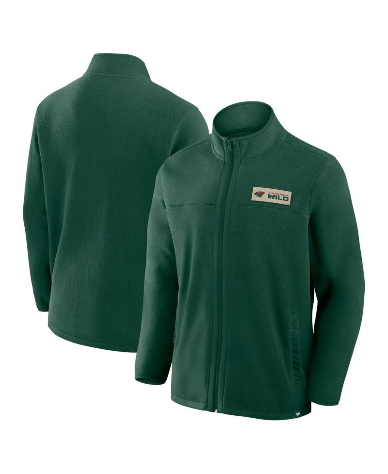 Men's Green Minnesota Wild Home Ice Fleece Full-Zip Jacket