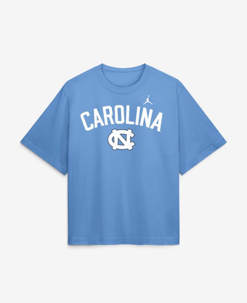 Women's Carolina Blue North Carolina Tar Heels Arch Logo Boxy T-Shirt