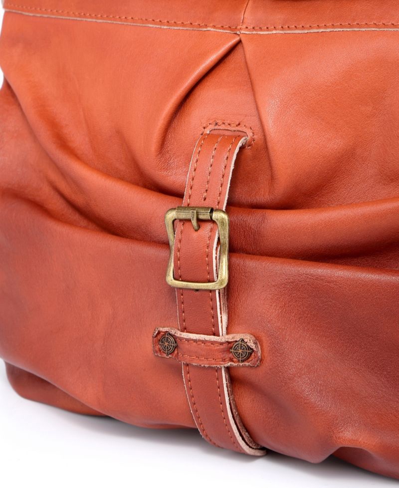 Sweet Lotus Leather Bucket Bag