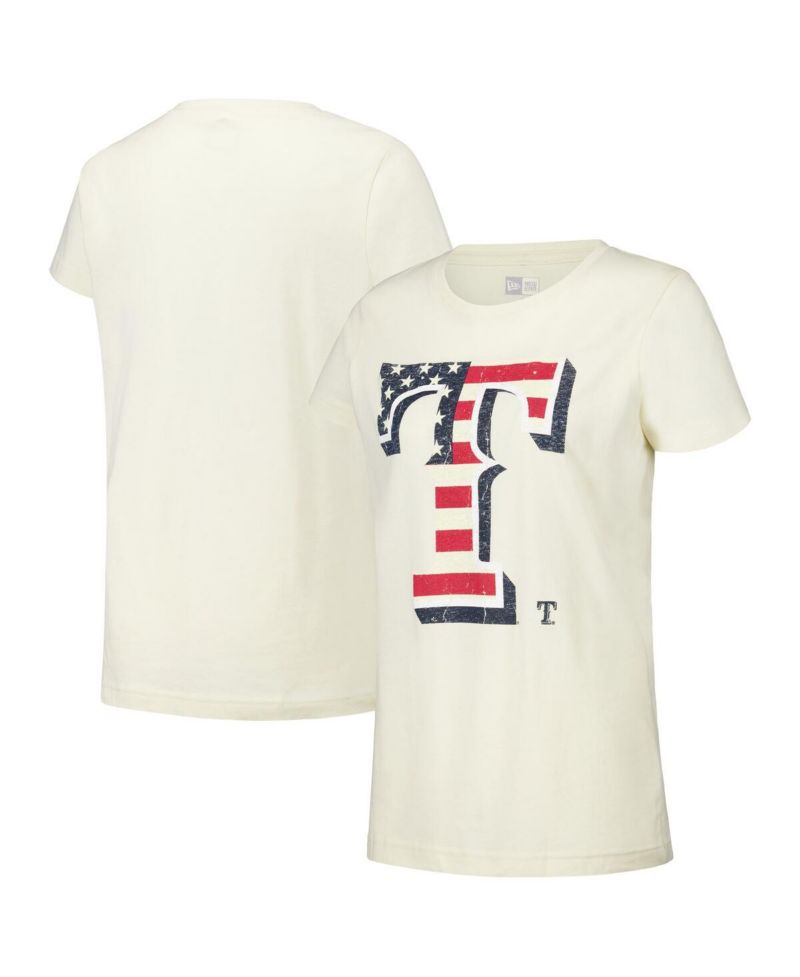 Women's Cream Texas Rangers Vintage T-Shirt
