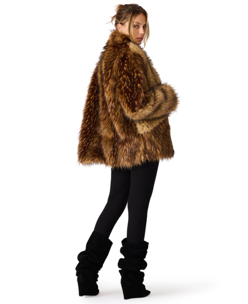 Women's Norie Faux Fur Colorblock Coat