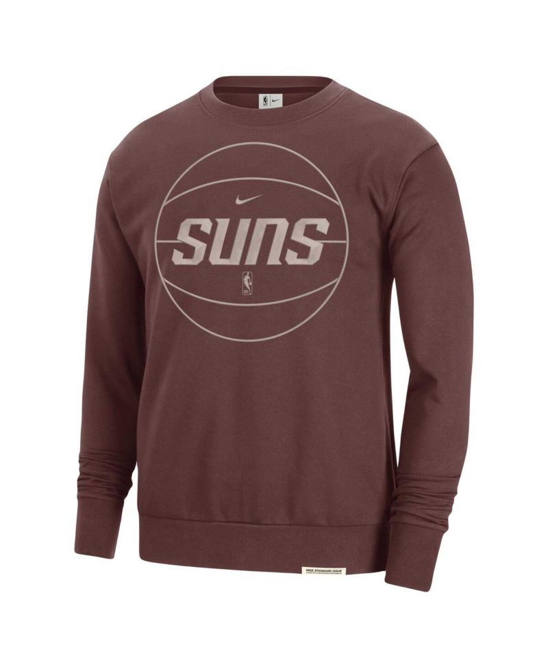 Men's Garnet Phoenix Suns 2023/24 Authentic Standard Issue Travel Performance Pullover Sweatshirt