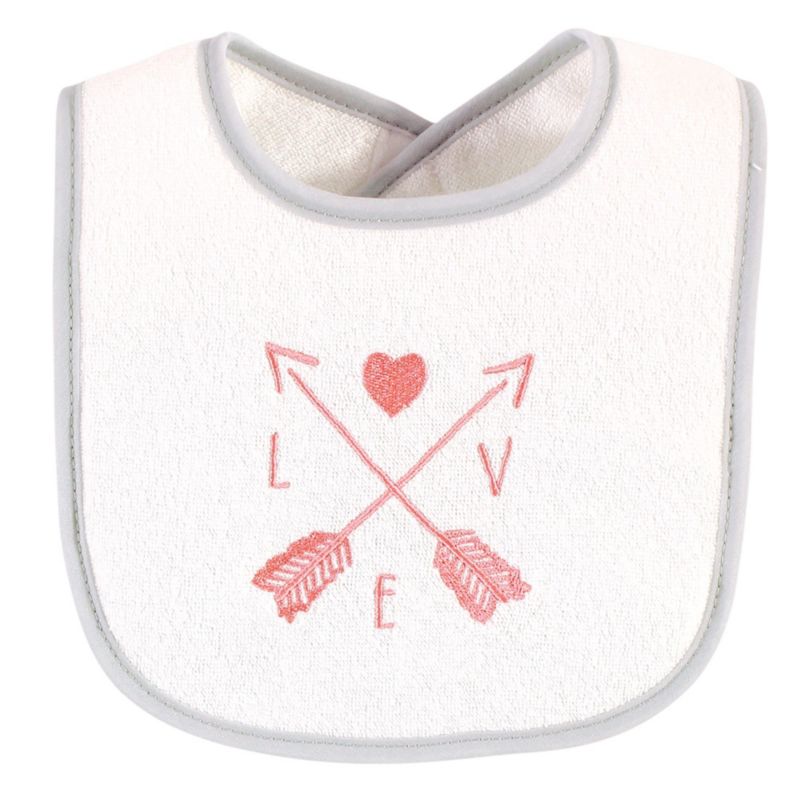 Girls Cotton Terry Drooler Bibs with Fiber Filling