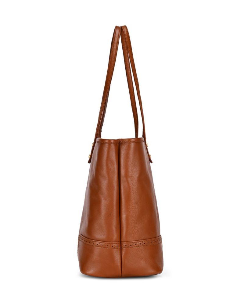 Camellia Large Reversible Leather Tote Handbag
