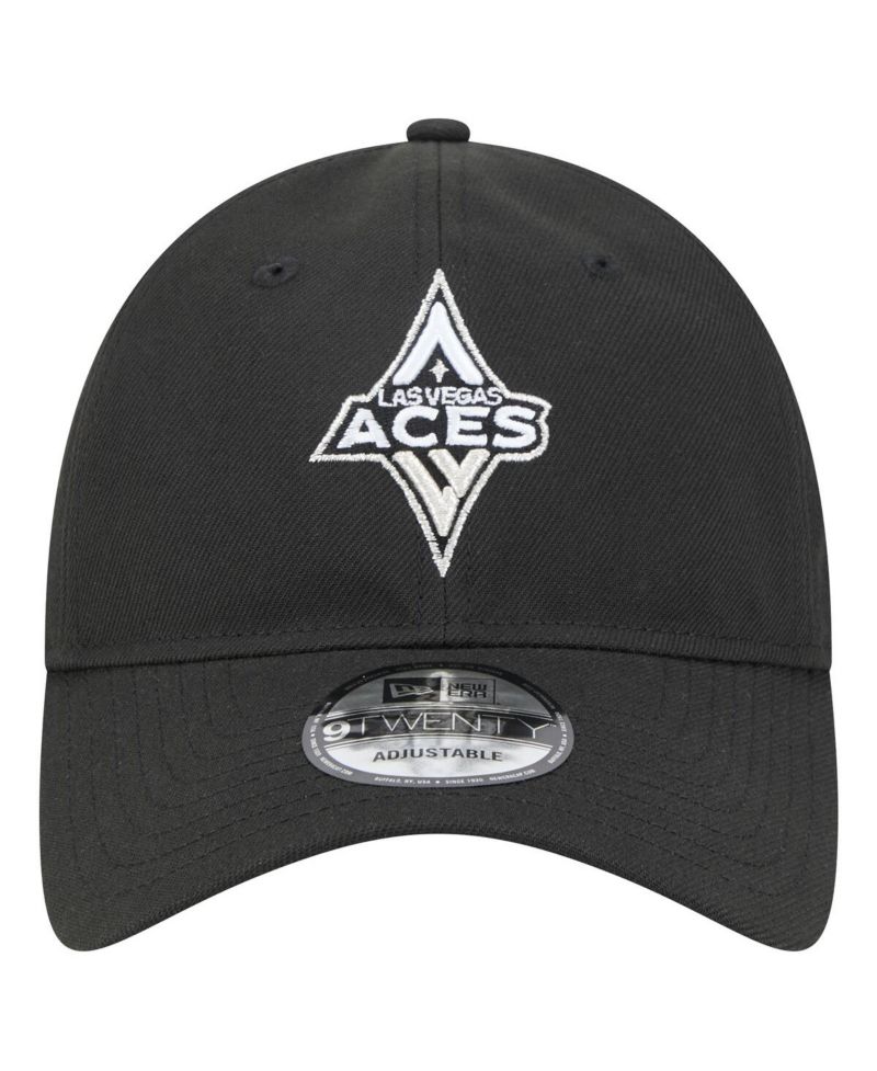Men's and Women's Black Las Vegas Aces Core Logo 9TWENTY Adjustable Hat