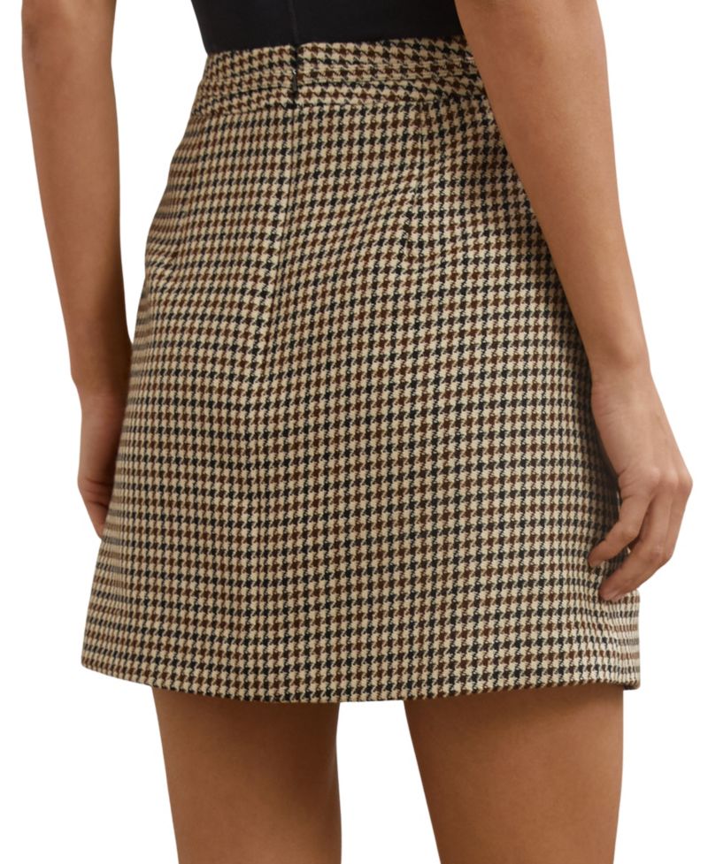 Women's Beatrix Wool-Blend Check Mini Skirts