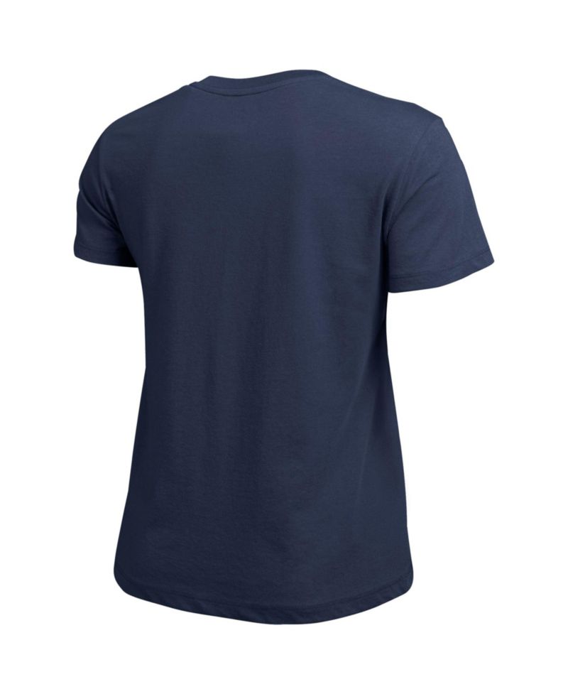 Women's Navy Ole Miss Rebels Arched Over Logo T-Shirt