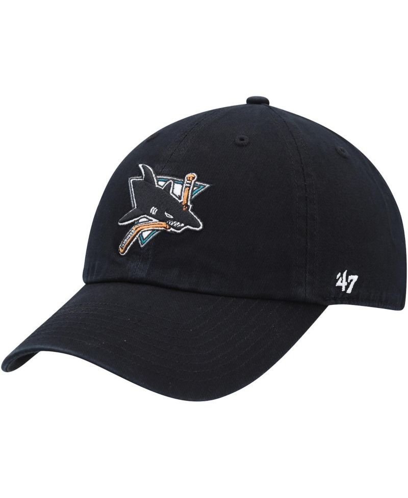 Women's Black San Jose Sharks Clean Up Adjustable Hat
