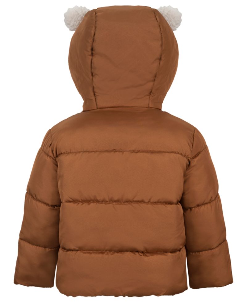 Baby Boys' Hooded Puffer Fox Jacket