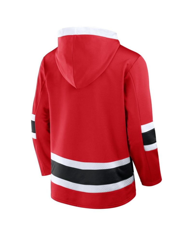 Men's Red Chicago Blackhawks Inside Line Fleece Pullover Hoodie