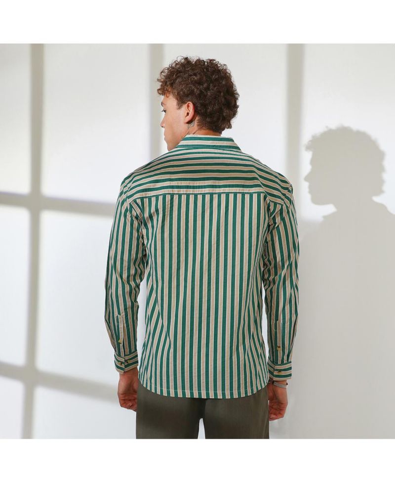 Men's Candy Striped Oversized Shirt