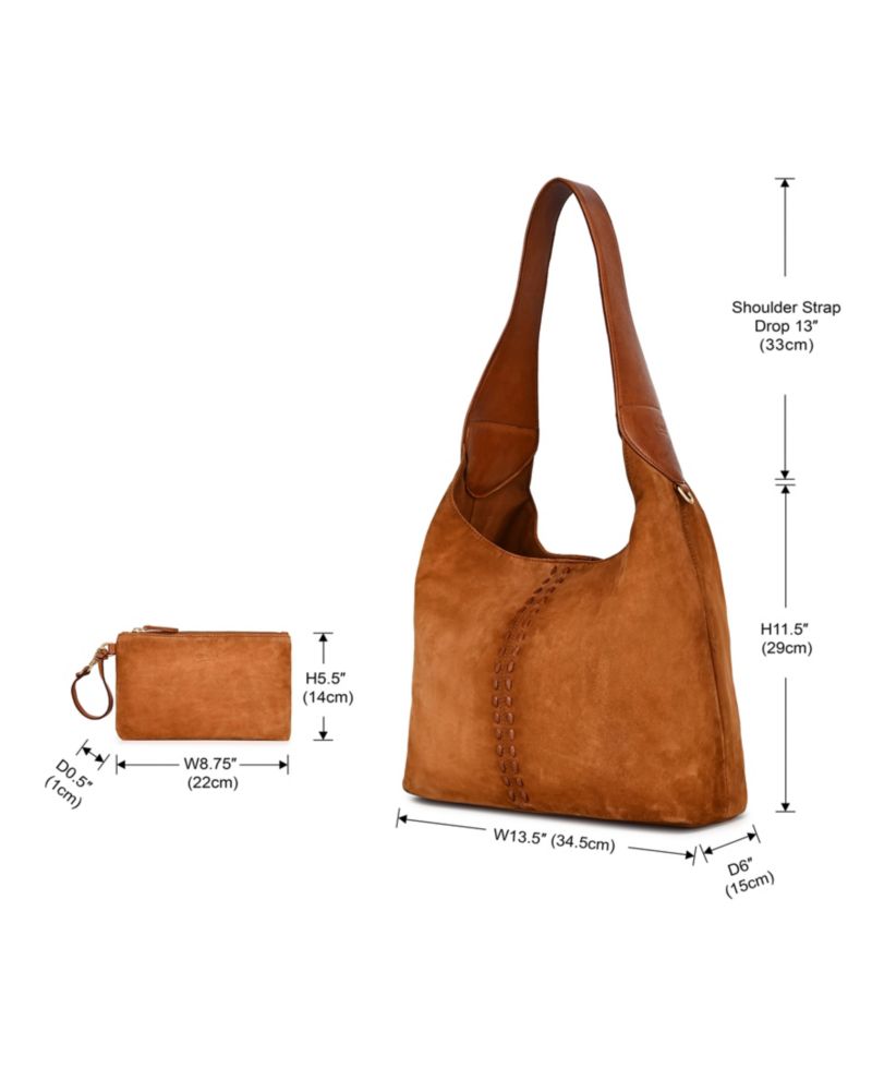 Hydrangea Medium Vintage Ombre Hobo Handbag
