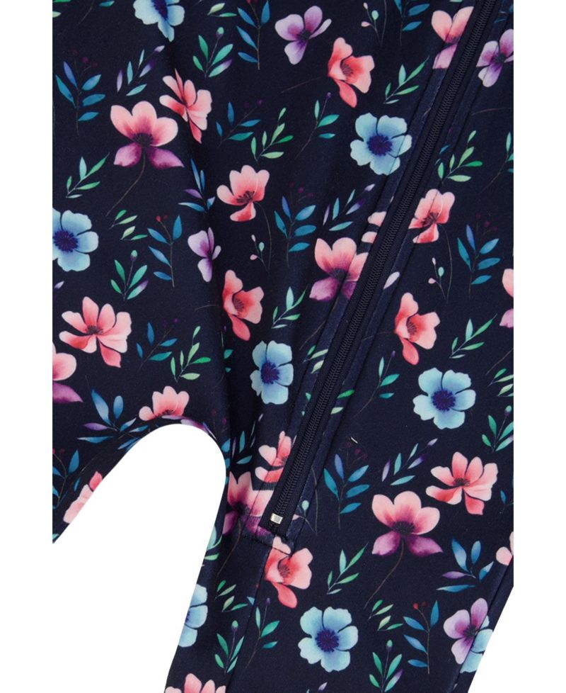 Baby Girls 6M to 24 M One Piece Thermal Underwear Floral Print