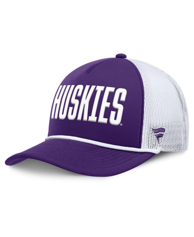 Men's Purple Washington Huskies Dutch Foam Front Adjustable Trucker Hat