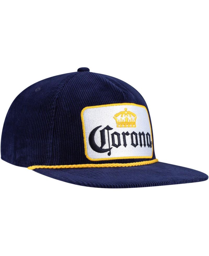 Men's Navy Corona Corduroy Rope Golf Snapback Hat