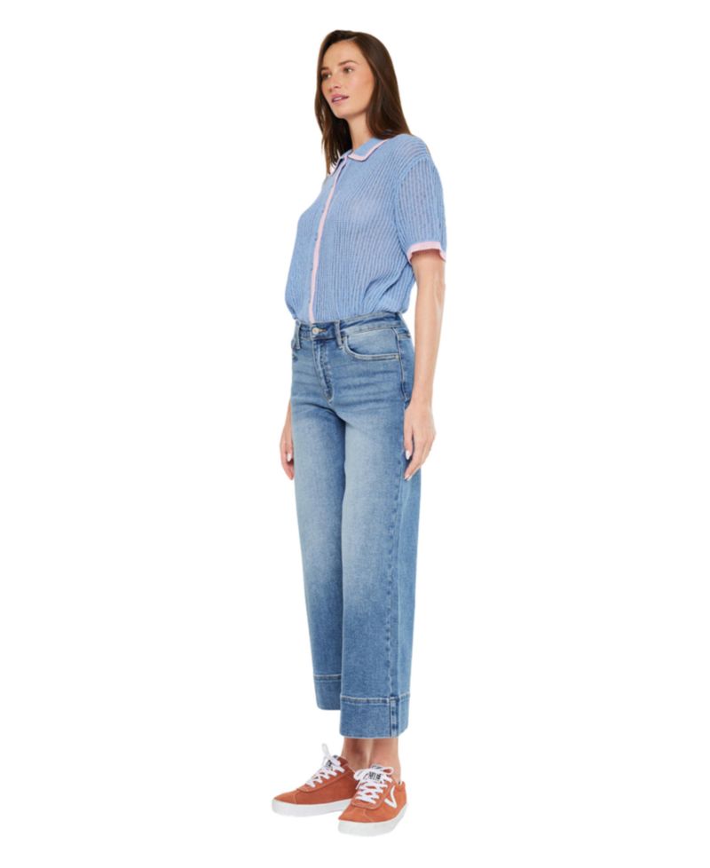 Women's Kells High-Rise Wide-Leg Cropped Jeans
