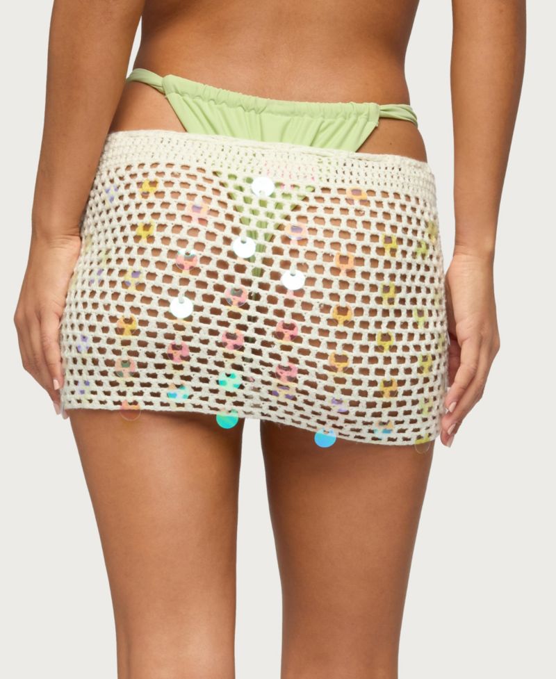 Women's Kirah Sequin Crochet Mini Skirt
