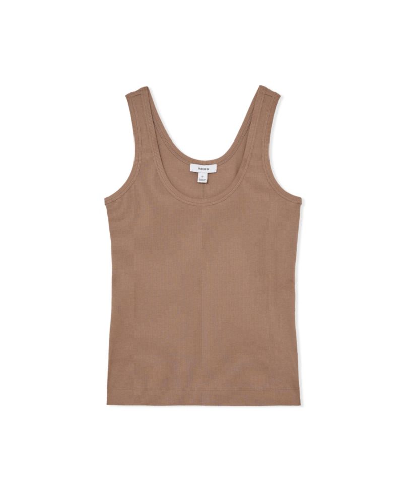 Women's Violet Sleeveless Rib Vest