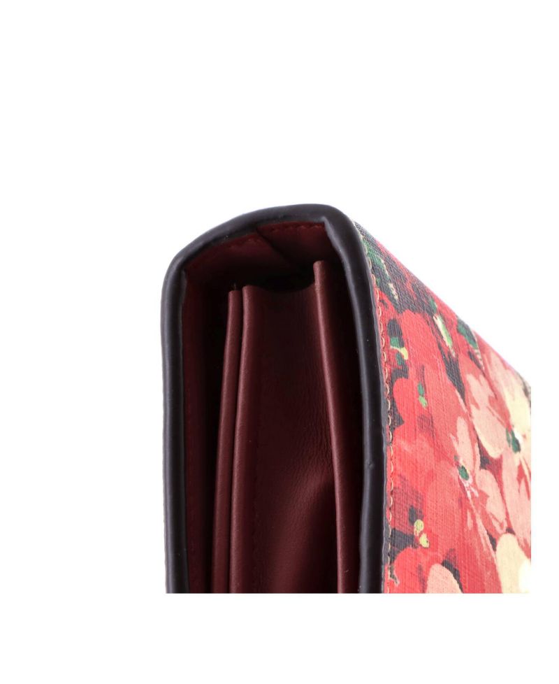 Small Dionysus Chain Wallet Blooms Print GG Coated Canvas