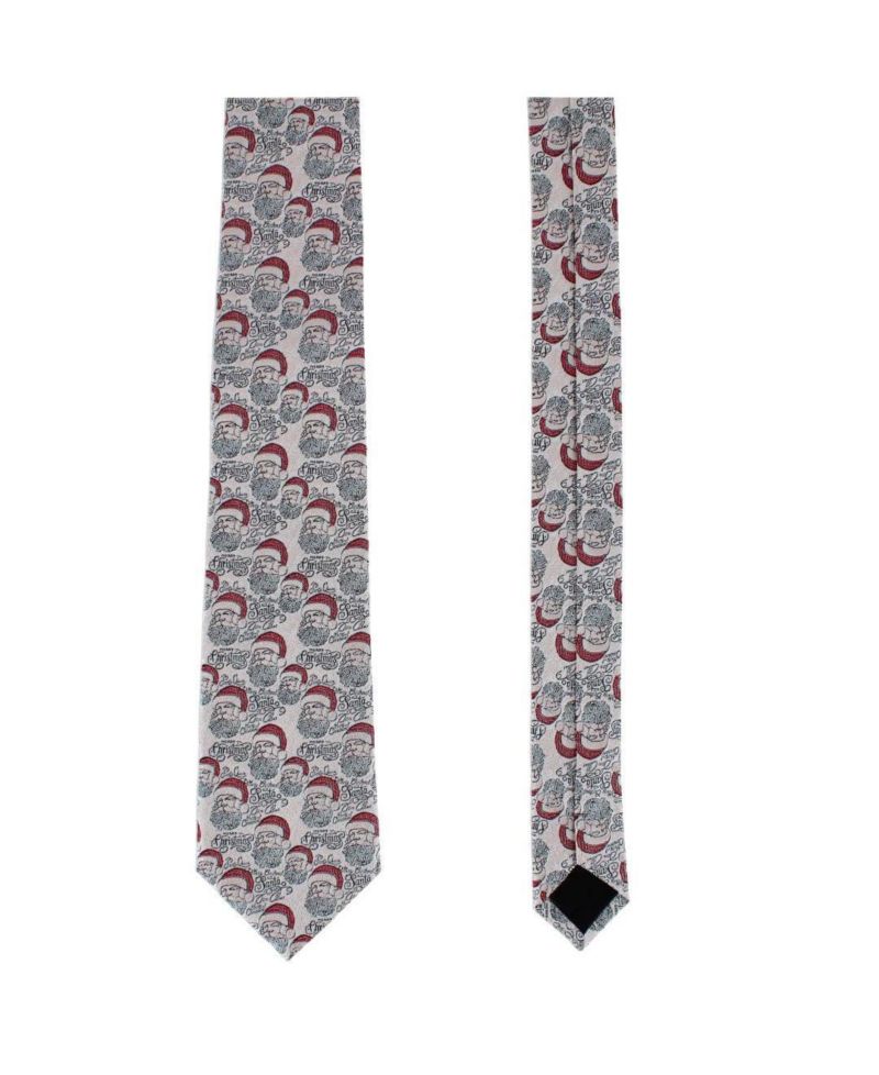 Men's Santa Claus Is Watching Silk Novelty Necktie