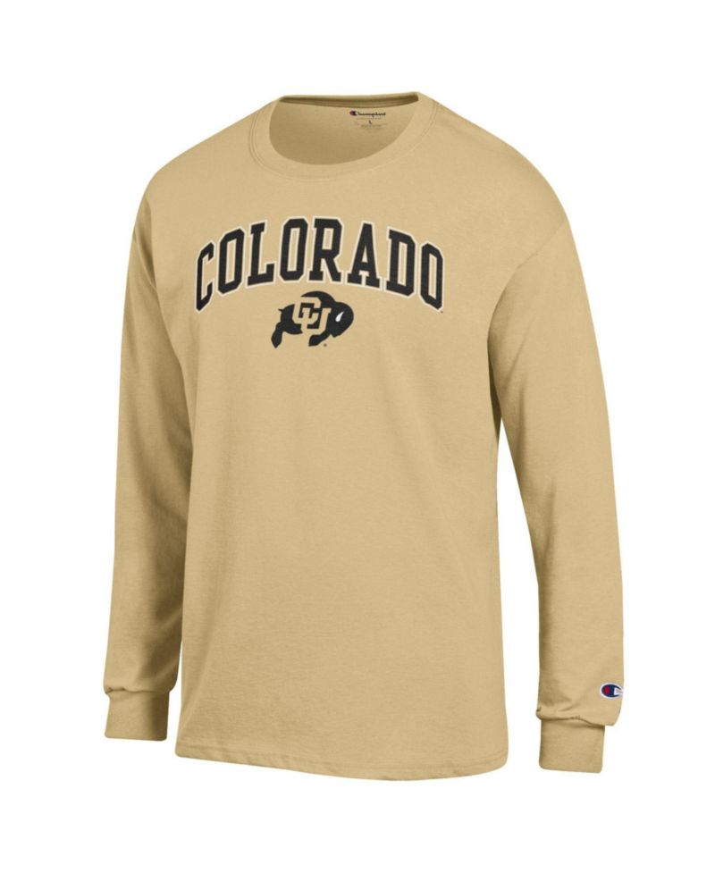 Men's Champion Gold Colorado Buffaloes Arch Over Logo Long Sleeve T-Shirt