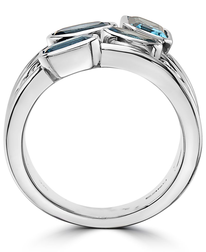 EFFY® London Blue Topaz Statement Ring (3-1/20 ct. t.w.) in Sterling Silver