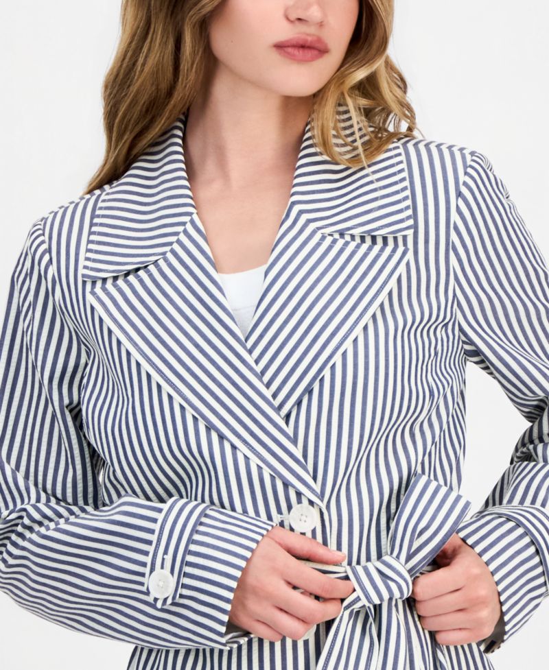 ASL Petite Seersucker Wrap Blazer