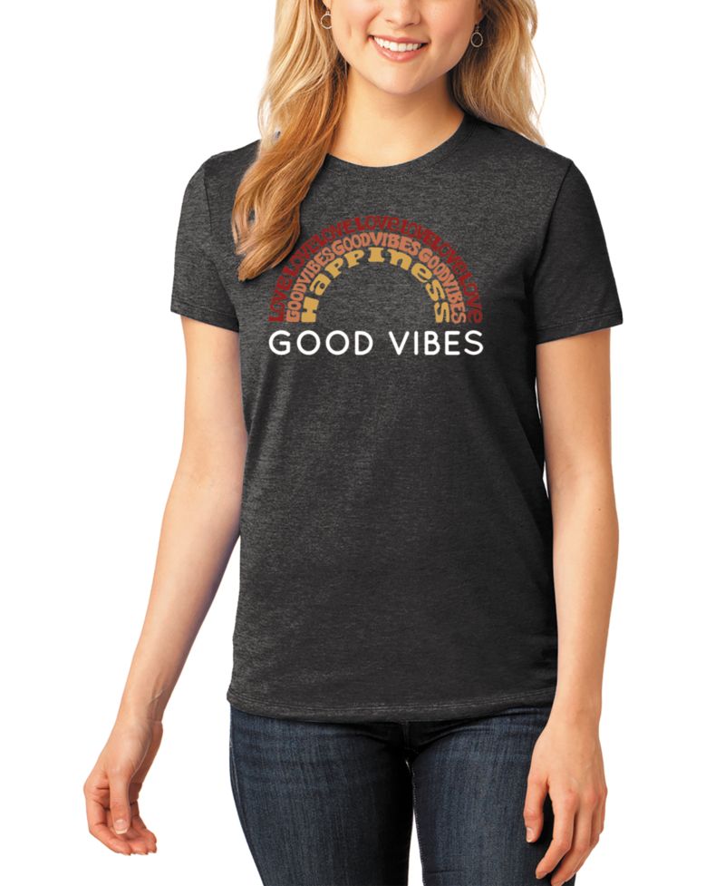 Women's Word Art Good Vibes T-Shirt