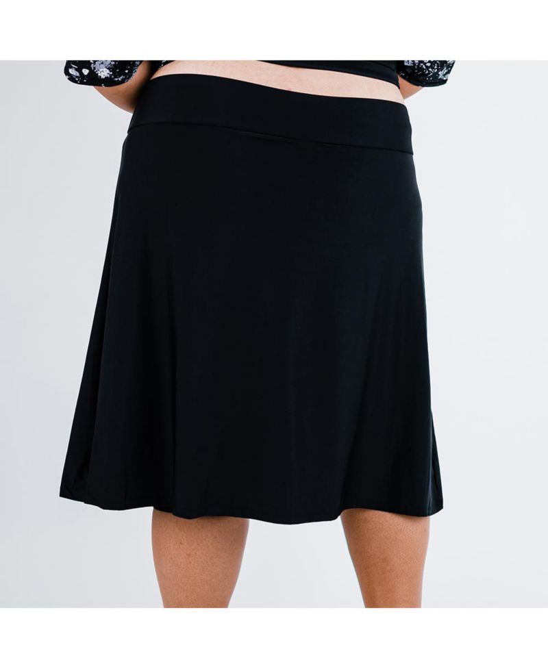 Plus Size Long Swim Skort