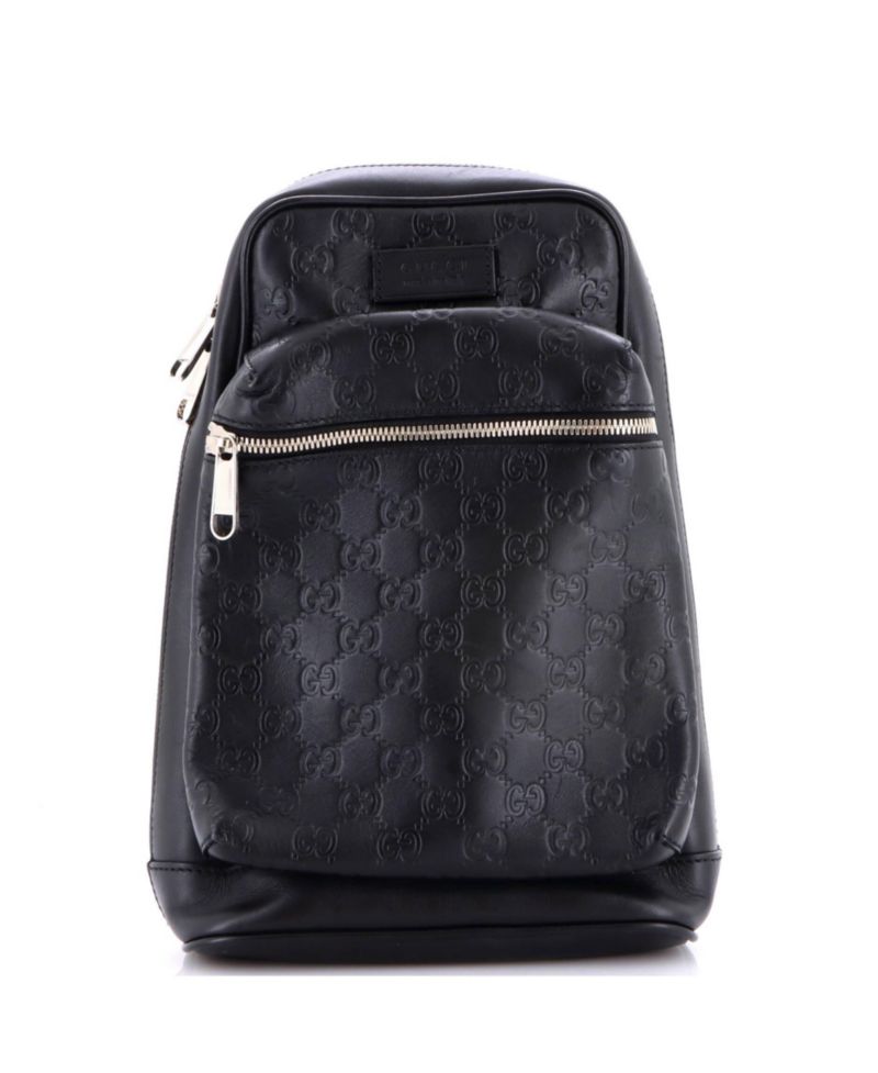 Small Signature Slim Crossbody Bag Guccissima Leather
