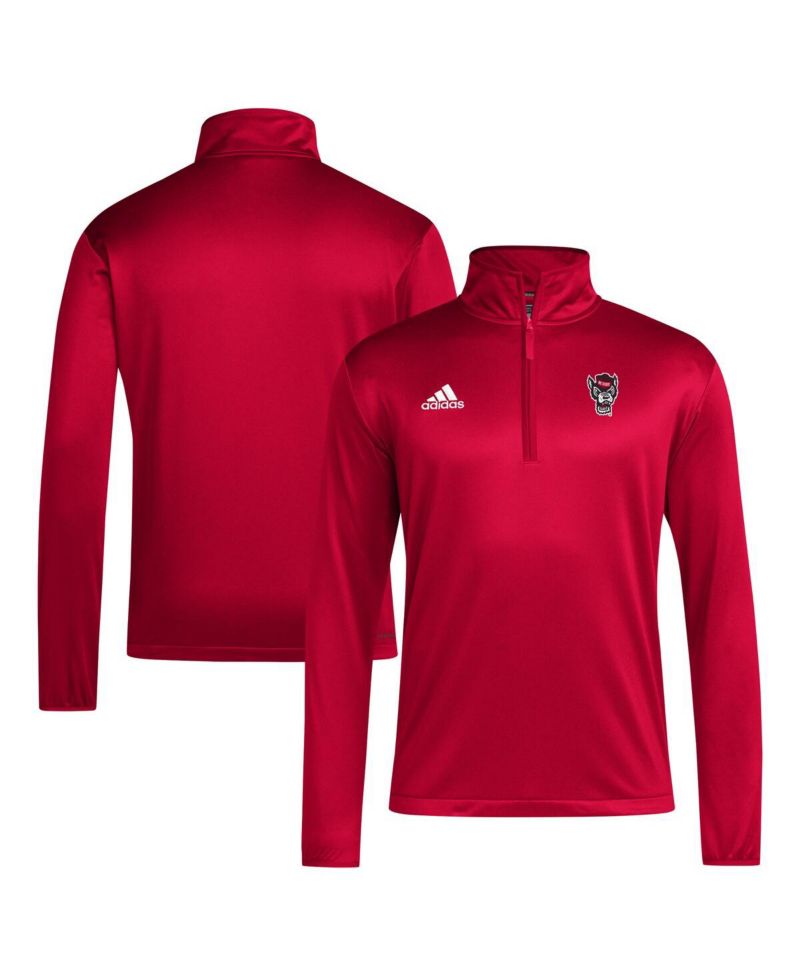 Men's Red NC State Wolfpack Coaches Sideline Quarter-Zip Top