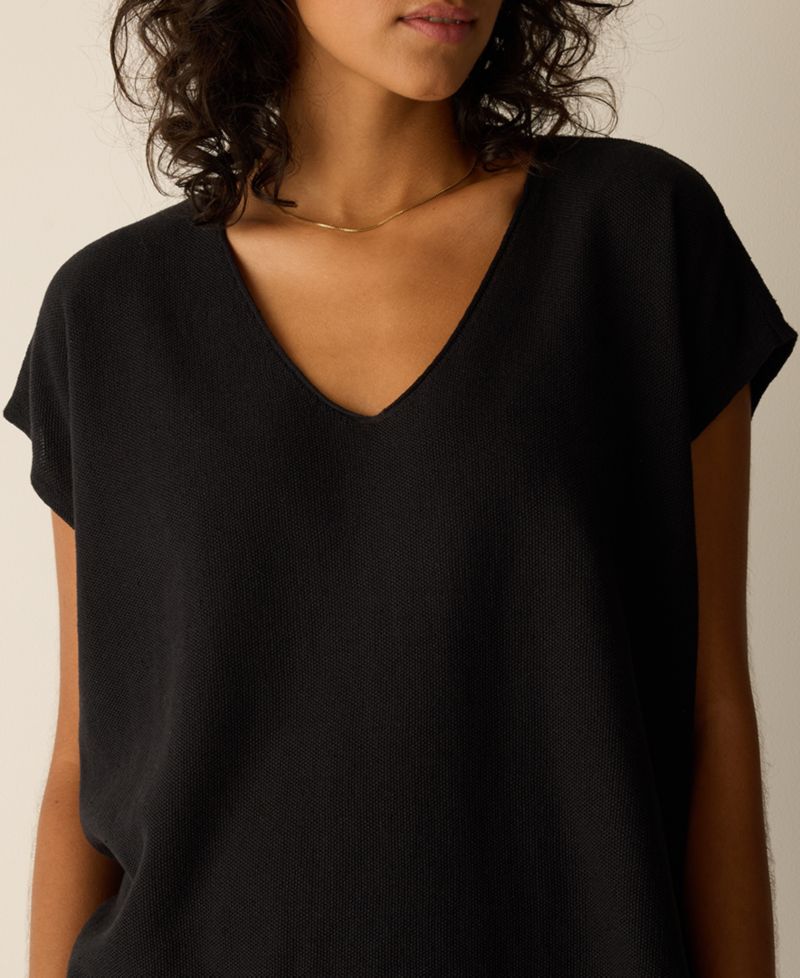 Women's V-Neck Cap-Sleeve Sweater