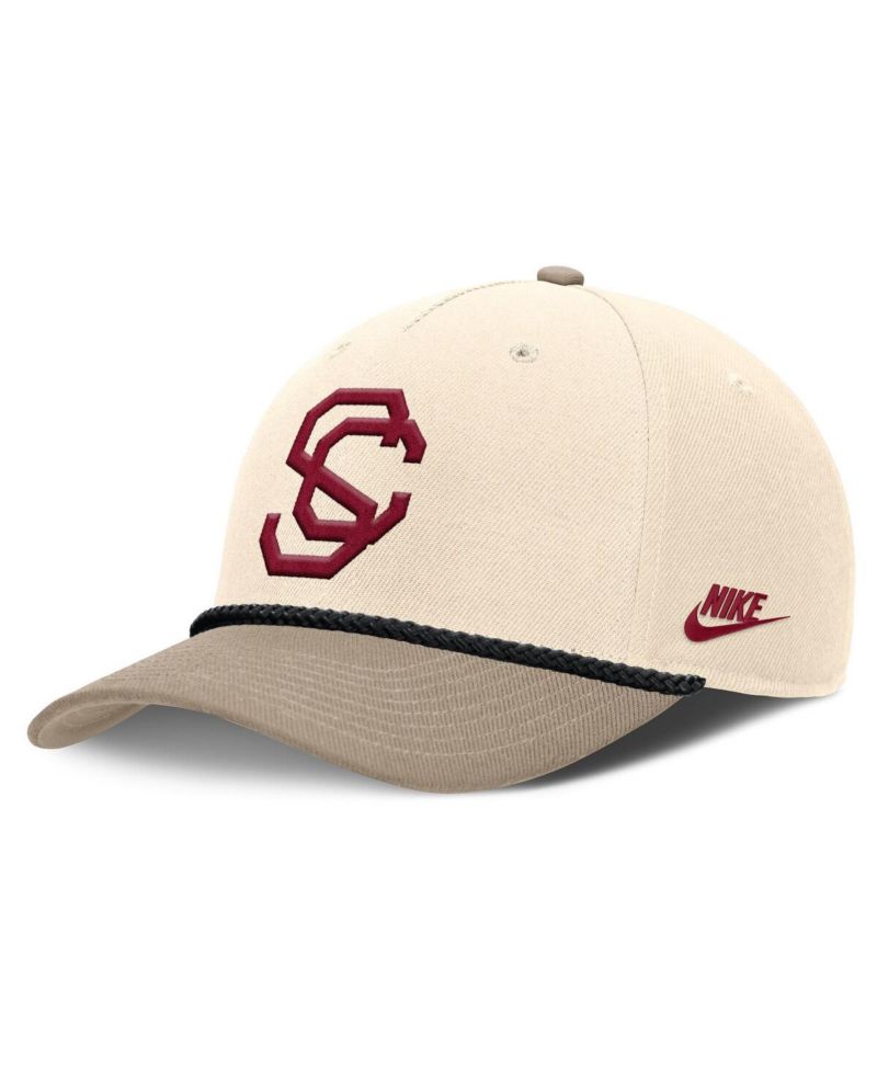 Men's Natural USC Trojans Rise Legacy Throwback Logo Adjustable Hat