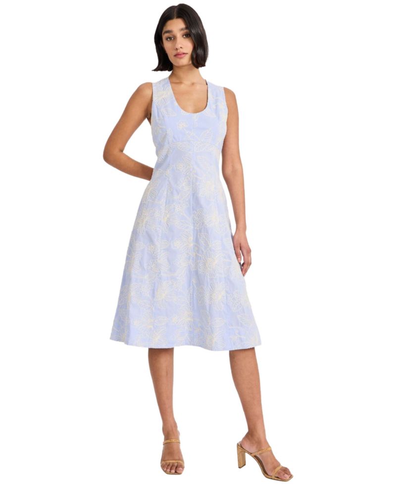 Women's Sleeveless Scoop Neck Midi Dress