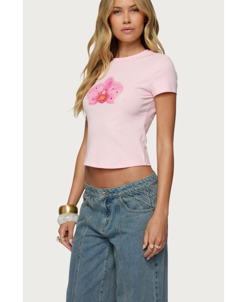 Womens Orchid Gemstone T Shirt