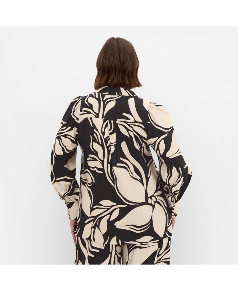 Women's Plus Size Bella Bloom Print Long Sleeve Shirt