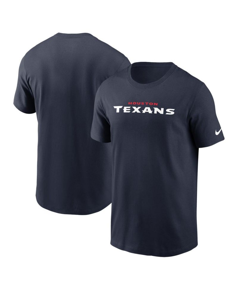 Men's Navy Houston Texans Wordmark Essential T-Shirt
