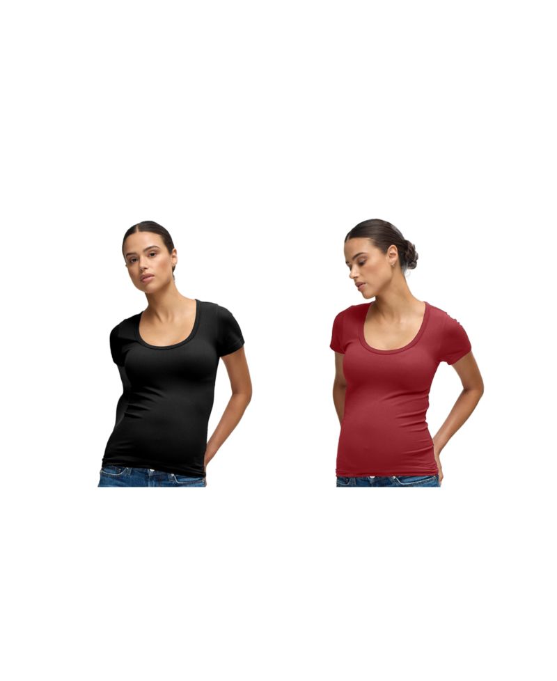 Maternity Ingrid + Isabel Seamless Rib Short Sleeve Crew Tee