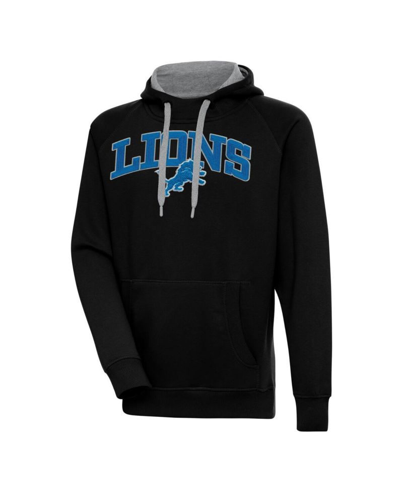 Men's Black Detroit Lions Victory Pullover Hoodie