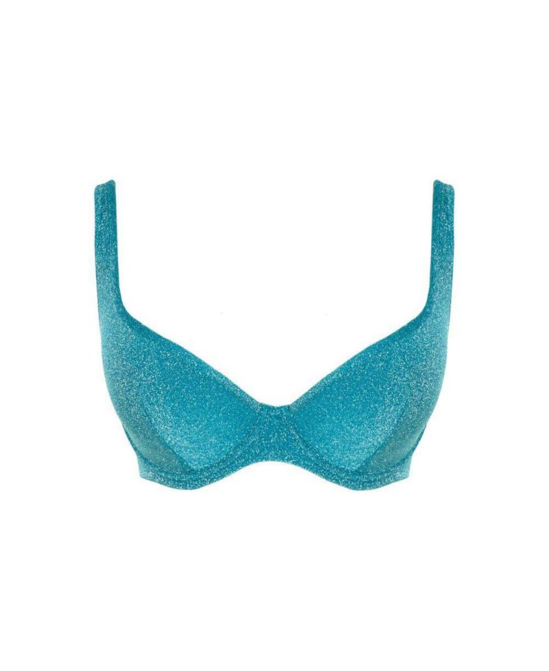 Women's Sparkle Billie Underwire Plunge Bikini Swim Bra