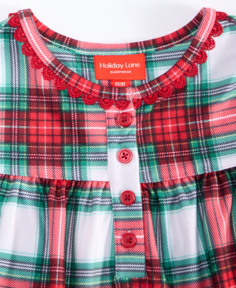Girls 2T-16 Merry Plaid Nightgown with Doll Dress
