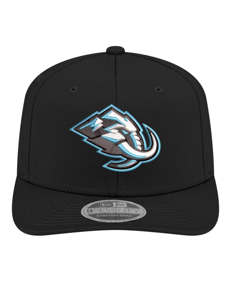 Men's Black Utah Mammoth 9SEVENTY Stretch-Snap Adjustable Hat