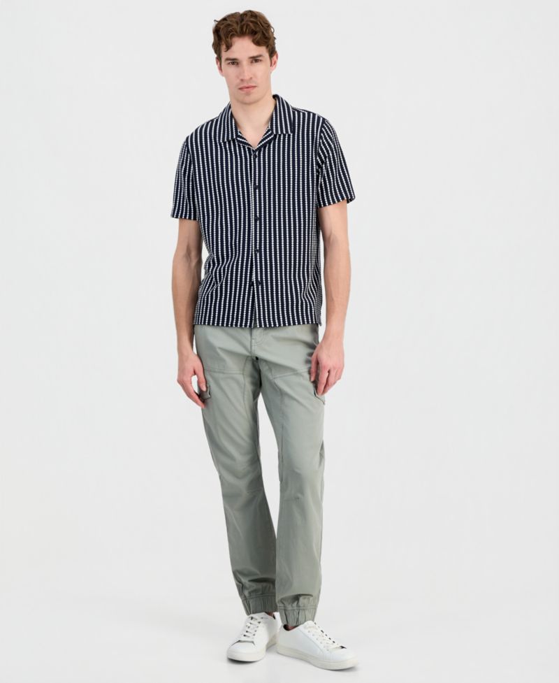 Men's Rafa Jacquard Knit Short-Sleeve Shirt