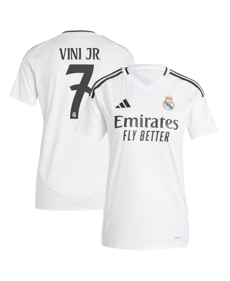 Women's Vini Jr. White Real Madrid 2024/25 Home Replica Player Jersey