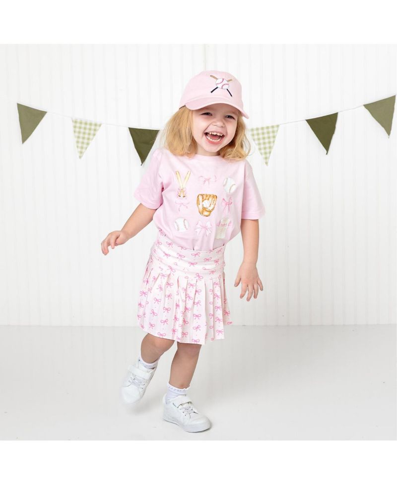 Baby Girls Baseball Cutie Short Sleeve T-Shirt