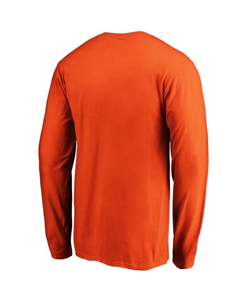 Men's Orange WNBA Primary Logo Long Sleeve T-Shirt
