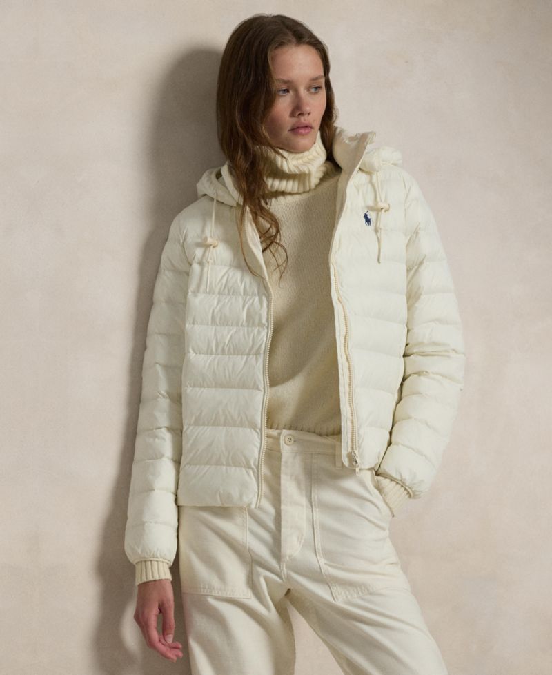Women's Water-Resistant Packable Hooded Jacket