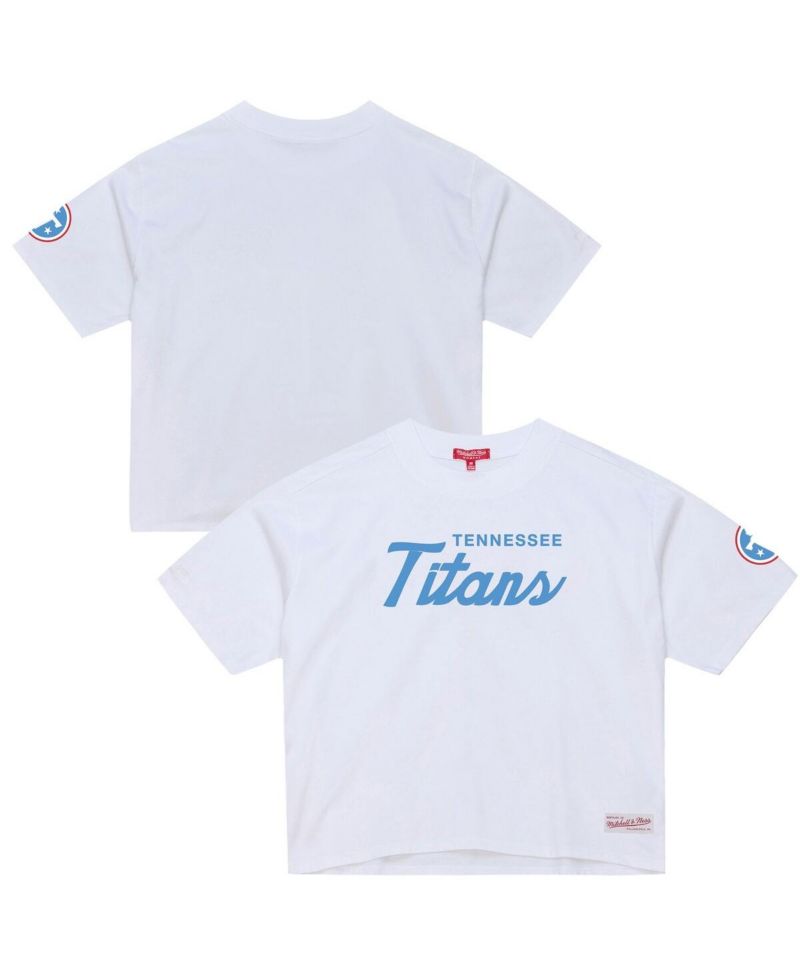 Women's White Tennessee Titans Head Coach Cropped T-Shirt