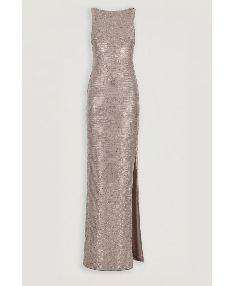 Women's Sequin Open-Back Maxi Dress